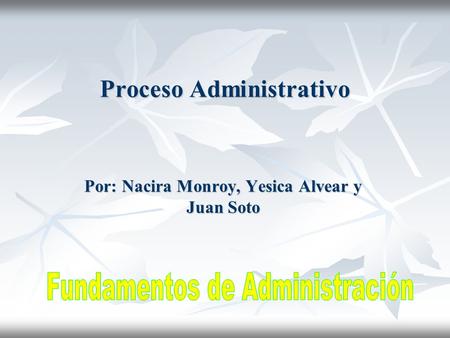 Proceso Administrativo
