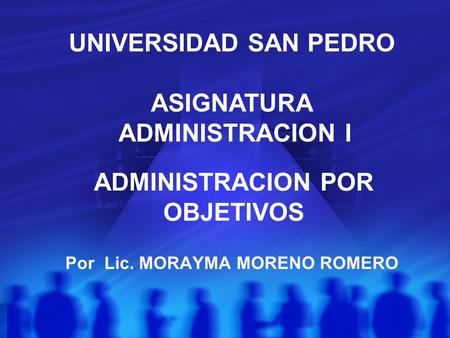 ADMINISTRACION POR OBJETIVOS