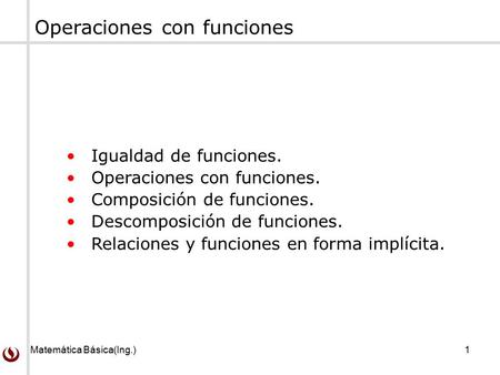 Operaciones con funciones