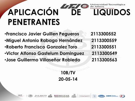 APLICACIÓN DE LIQUIDOS PENETRANTES