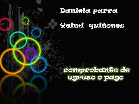 comprobante de egreso o pago