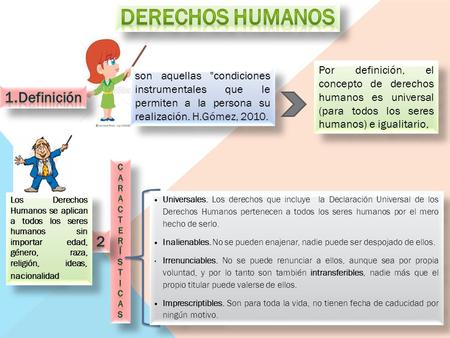 Derechos humanos 1.Definición 2