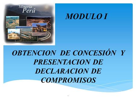 OBTENCION DE CONCESIÓN Y PRESENTACION DE DECLARACION DE COMPROMISOS