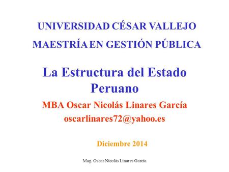 La Estructura del Estado Peruano