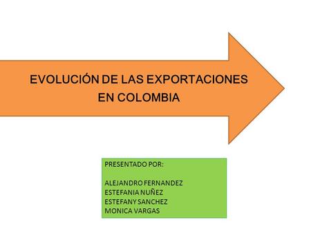 EVOLUCIÓN DE LAS EXPORTACIONES EN COLOMBIA