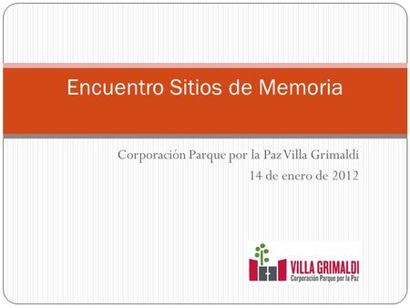 Encuentro Sitios de Memoria