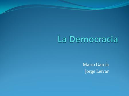Mario García Jorge Leívar