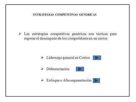 Liderazgo general en Costos Diferenciación