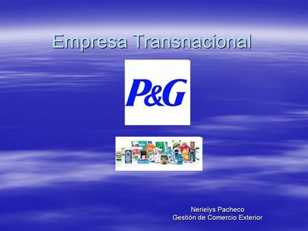 Empresa Transnacional Nerielys Pacheco Gestión de Comercio Exterior.