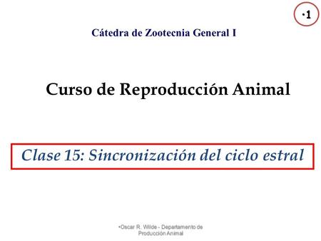 Curso de Reproducción Animal