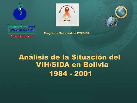 1 Análisis de la Situación del VIH/SIDA en Bolivia 1984 - 2001 Programa Nacional de ITS/SIDA.