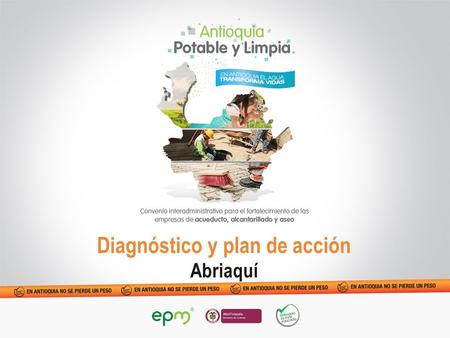 Diagnóstico y plan de acción Abriaquí. Total de preguntas: 76 Distribuidas en 6 áreas Diagnóstico Responsabilidades del Municipio Área Institucional y.