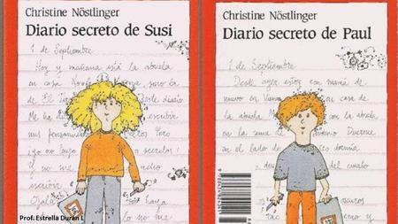 Prof. Estrella Durán L. Datos del autor Christine Nöstlinger Nació el 13 de octubre de 1936 en Austria Se dedica a la pintura, escritura y dibujo Recibe.