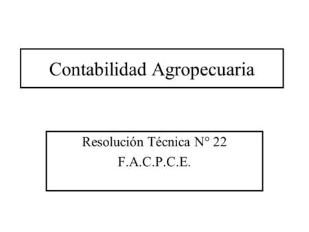 Contabilidad Agropecuaria
