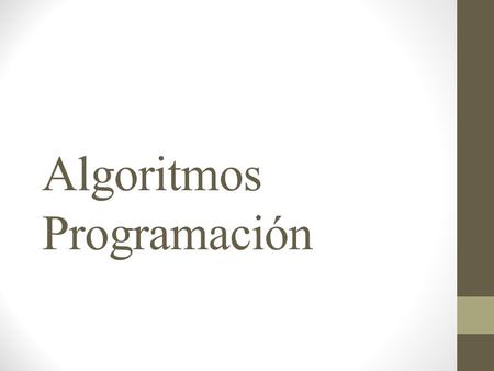 Algoritmos Programación