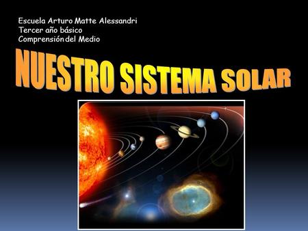 NUESTRO SISTEMA SOLAR Escuela Arturo Matte Alessandri