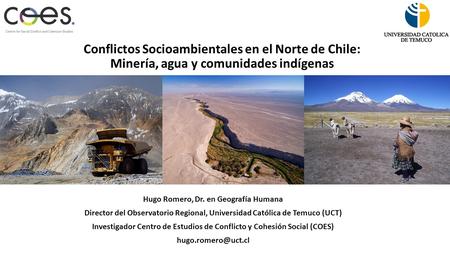 Hugo Romero, Dr. en Geografía Humana