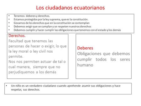 Los ciudadanos ecuatorianos