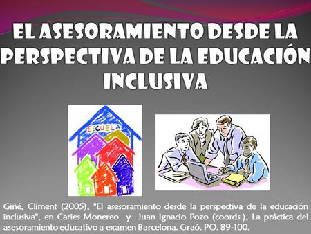 El asesoramiento desde la perspectiva de la educación inclusiva