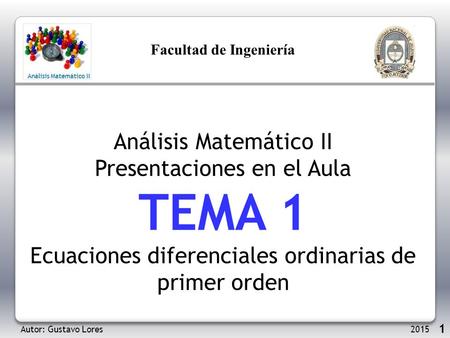 TEMA 1 Análisis Matemático II Presentaciones en el Aula