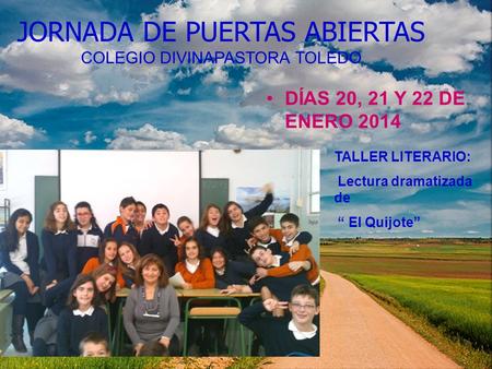 JORNADA DE PUERTAS ABIERTAS COLEGIO DIVINAPASTORA TOLEDO