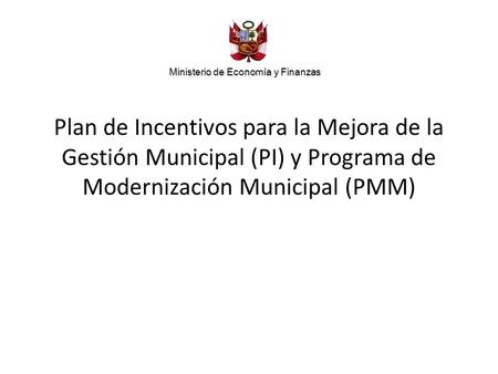 Ministerio de Economía y Finanzas