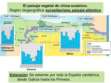 El paisaje vegetal de clima oceánico.