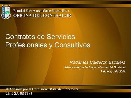 Contratos de Servicios Profesionales y Consultivos