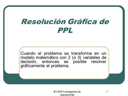 Resolución Gráfica de PPL