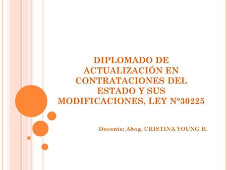 Docente: Abog. CRISTINA YOUNG H.