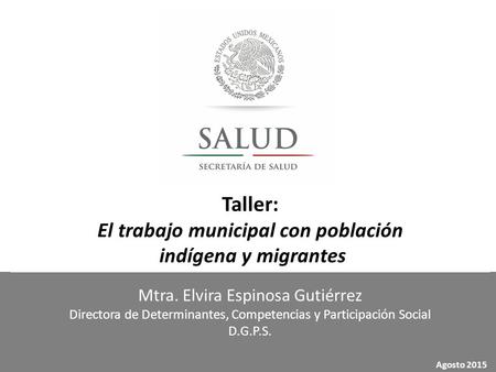 El trabajo municipal con población