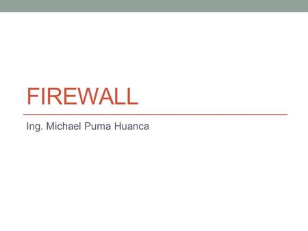 Ing. Michael Puma Huanca
