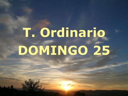 T. Ordinario DOMINGO 25.