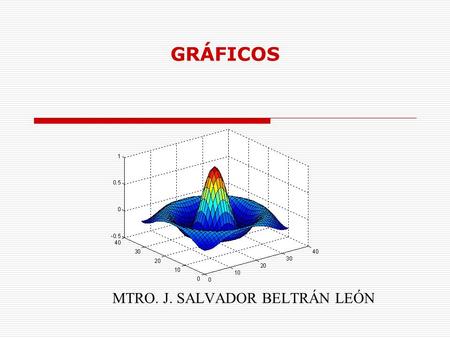 GRÁFICOS MTRO. J. SALVADOR BELTRÁN LEÓN. También puede ser un conjunto de puntos, que se plasman en coordenadas cartesianas, y sirven para analizar el.