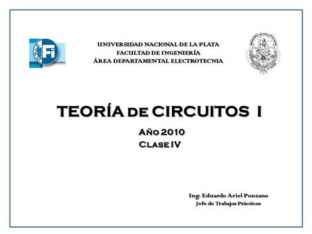 TEORÍA de CIRCUITOS I Año 2010