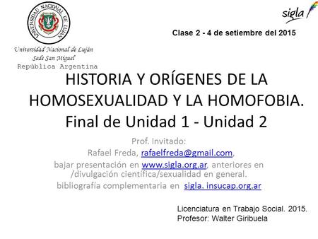 Universidad Nacional de Luján Sede San Miguel República Argentina