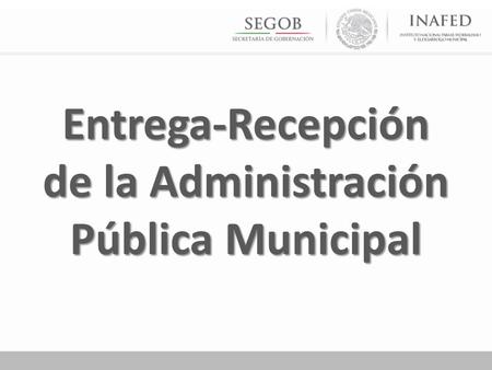 de la Administración Pública Municipal