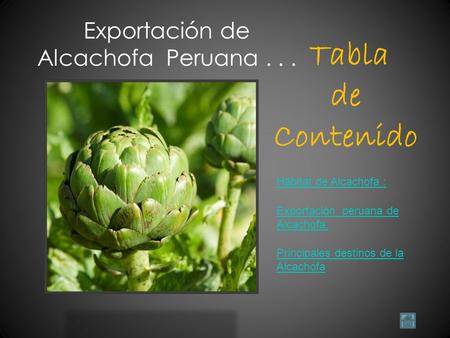 Exportación de Alcachofa Peruana . . .
