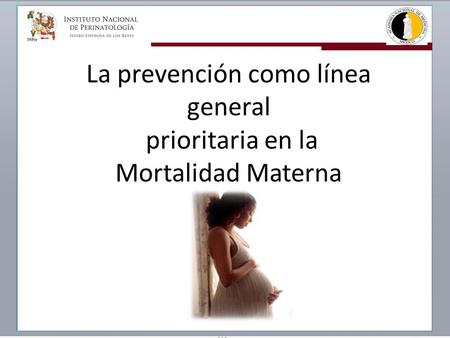 La prevención como línea general prioritaria en la Mortalidad Materna