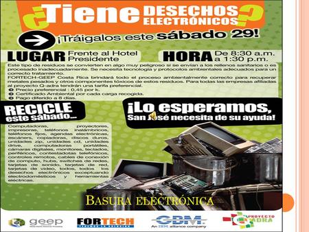 Basura electrónica.