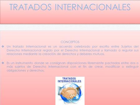 TRATADOS INTERNACIONALES