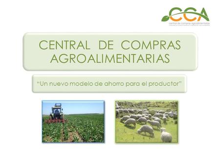 CENTRAL DE COMPRAS AGROALIMENTARIAS “Un nuevo modelo de ahorro para el productor”