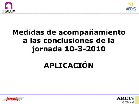 LA NEGOCIACIÓN COLECTIVA: UNA NUEVA ETAPA EN EL SECTOR DE LA DISCAPACIDAD EN ESPAÑA Madrid, 10 de marzo de 2010 Medidas de acompañamiento a las conclusiones.
