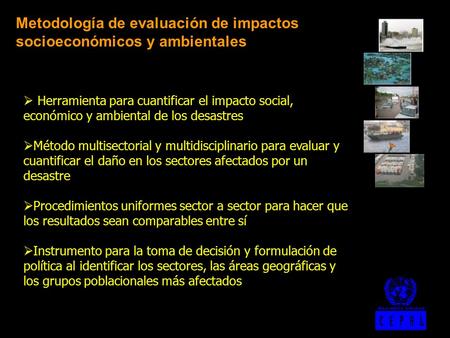 Metodología de evaluación de impactos socioeconómicos y ambientales