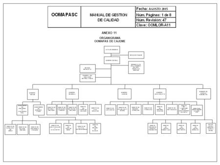 ANEXO 11 ORGANIGRAMA OOMAPAS DE CAJEME JUNTA DE GOBIERNO