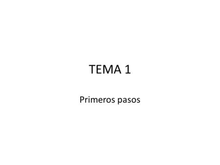 TEMA 1 Primeros pasos. Aprendiendo a planear Lean con atención el siguiente párrafo: “Planear es trazar o formar un plan, es como la primera etapa. Planificar.