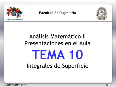TEMA 10 Análisis Matemático II Presentaciones en el Aula
