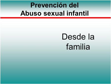 Prevención del Abuso sexual infantil