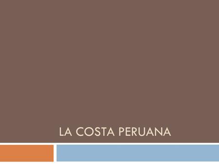 LA COSTA PERUANA.