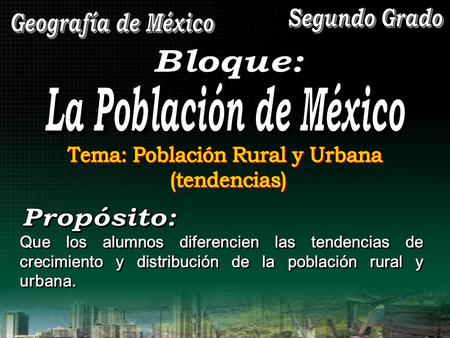 Tema: Población Rural y Urbana